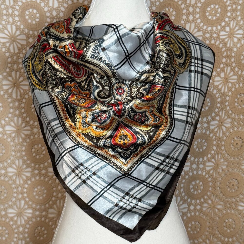 100% Vintage Silk Scarf